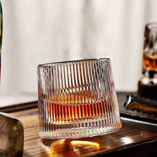 Spining Whiskey Glass Set of 6 Pcs 225 ml Bar Glass