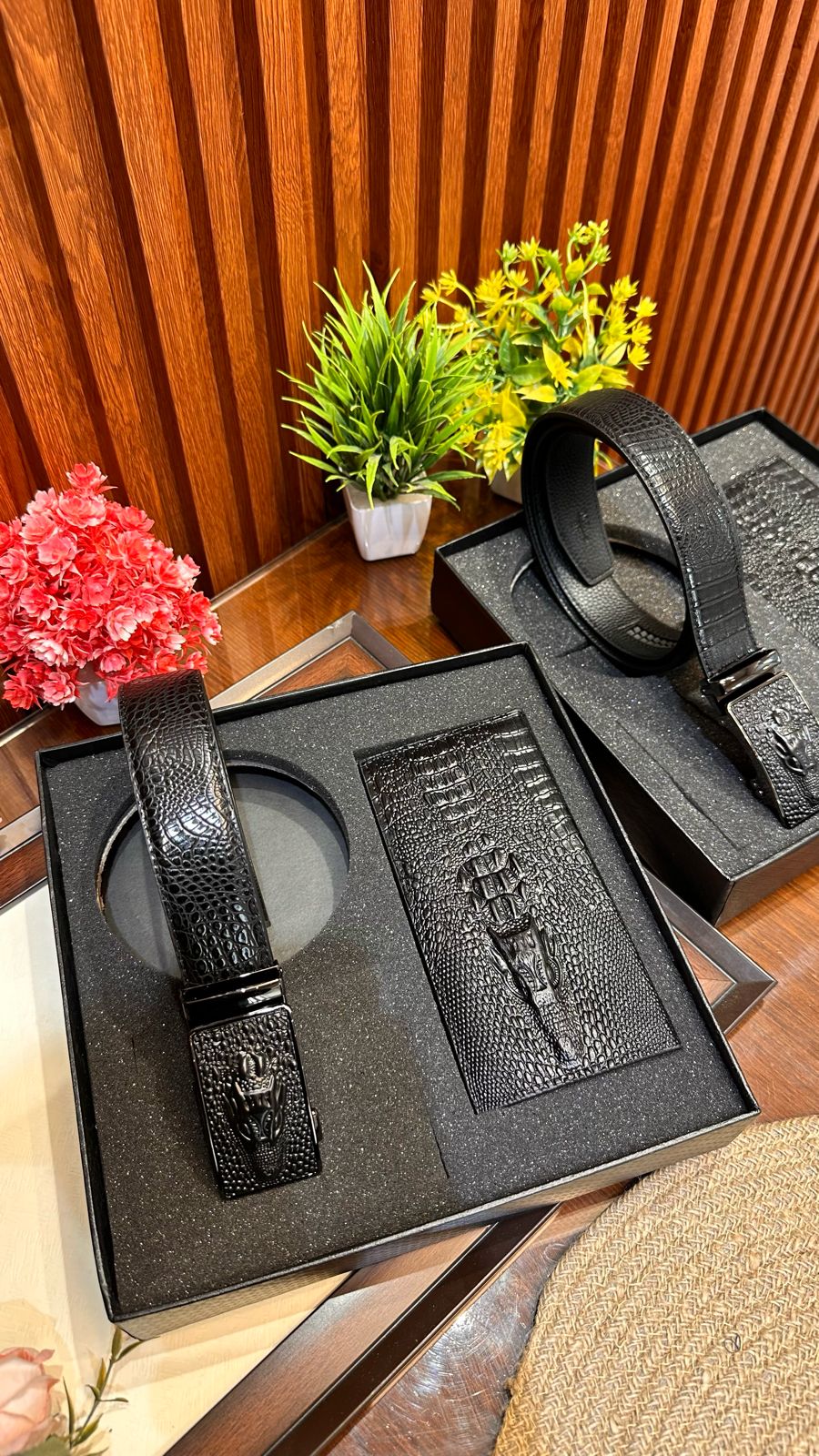 The Premium Big Wallet & Belt Collection Black