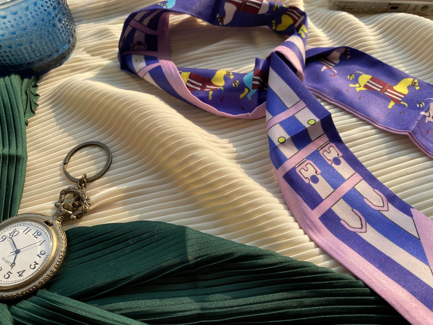 Light Purple Stripes Dual Design Collar Scarve