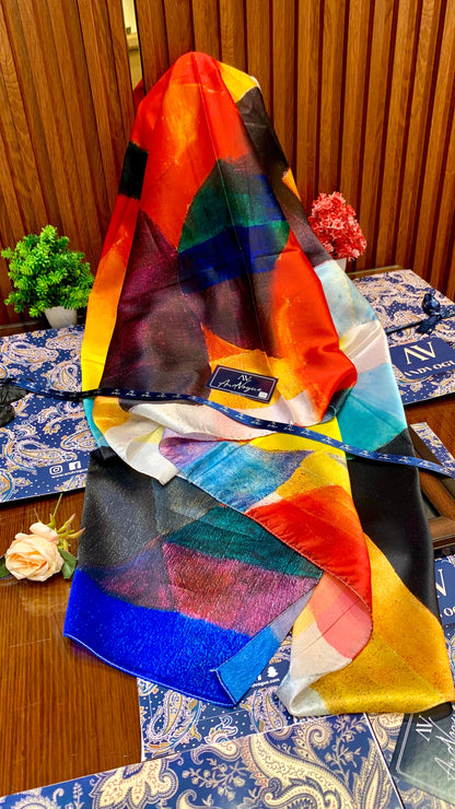 Artistic Pretty Collection- Trending Floral Printed Silk Scarves & Stoles Wrap