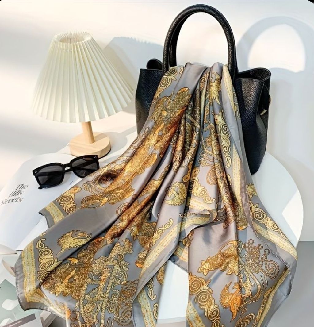 Artistic Pretty Collection- Trending Floral Printed Silk Scarves & Stoles Wrap