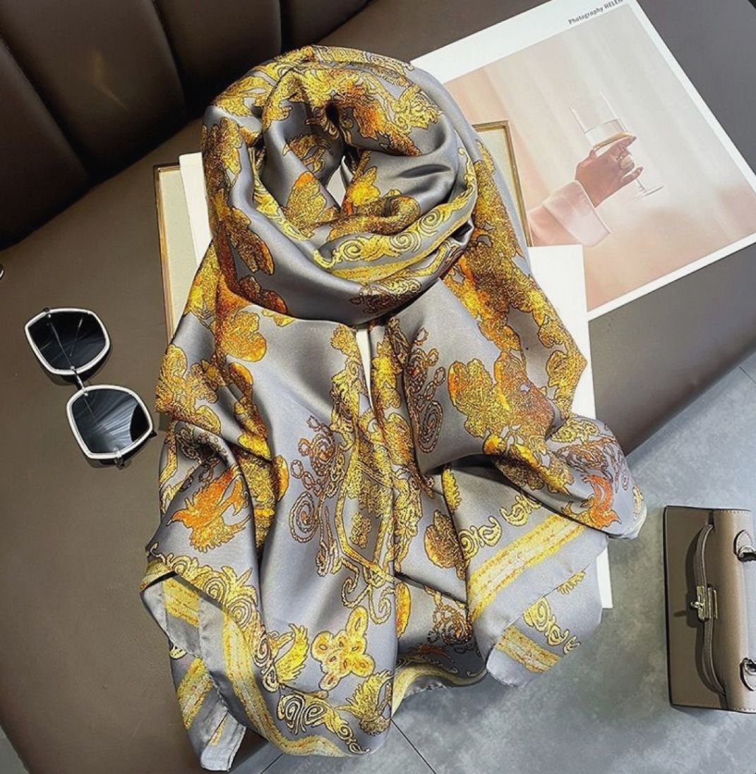 Artistic Pretty Collection- Trending Floral Printed Silk Scarves & Stoles Wrap