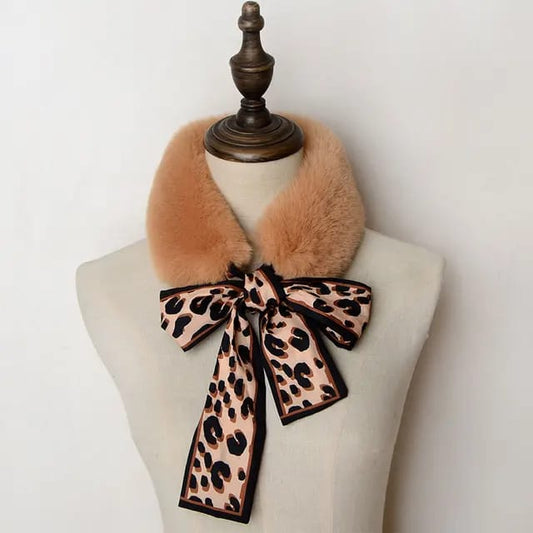 Cute Collar Scarve Collection- Leopard Print