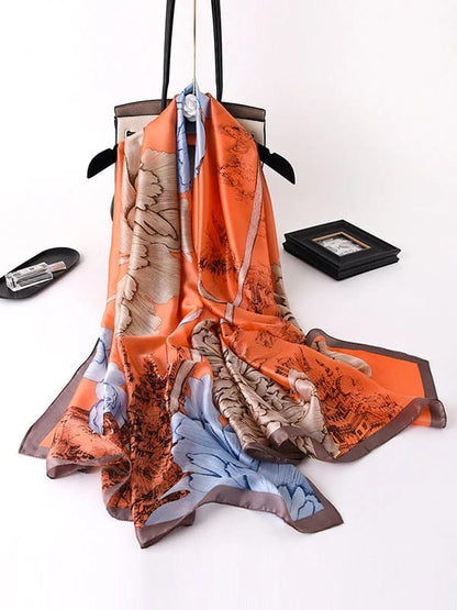 Latest Printed Silk Scarves & Neck Lightweight Wrap